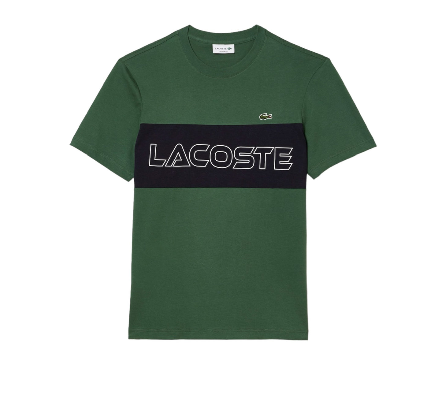 LACOSTE REGULAR FIT PRINTED COLORBLOCK T-SHIRT