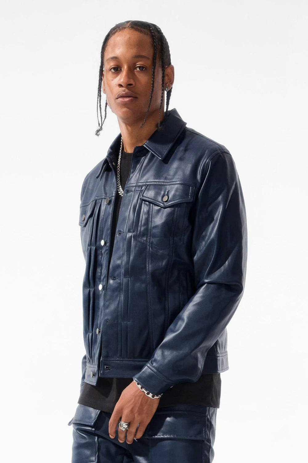 JC THRILLER TRUCKER JACKET NAVY