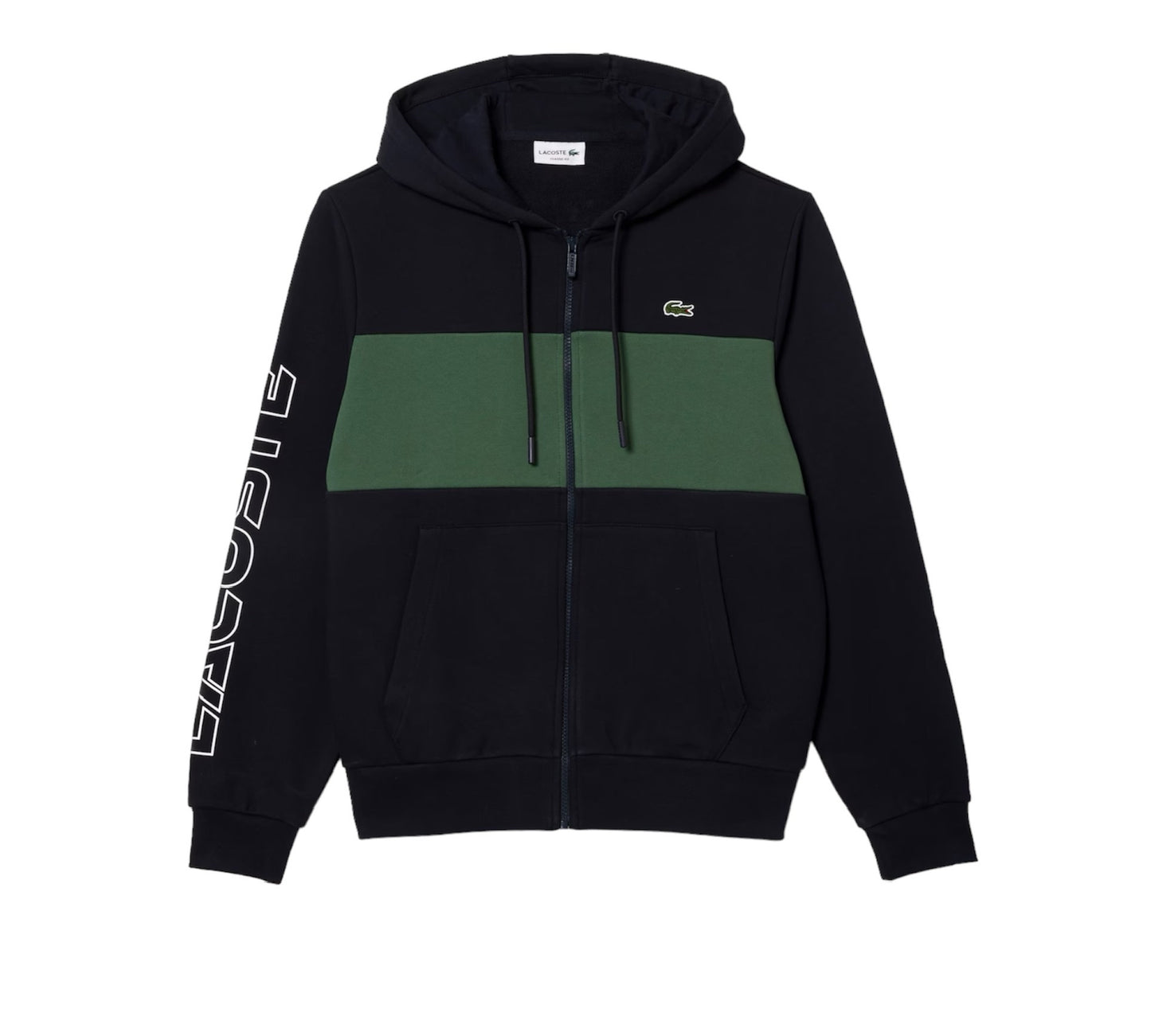 LACOSTE COLORBLOCK ZIP-UP HOODIE