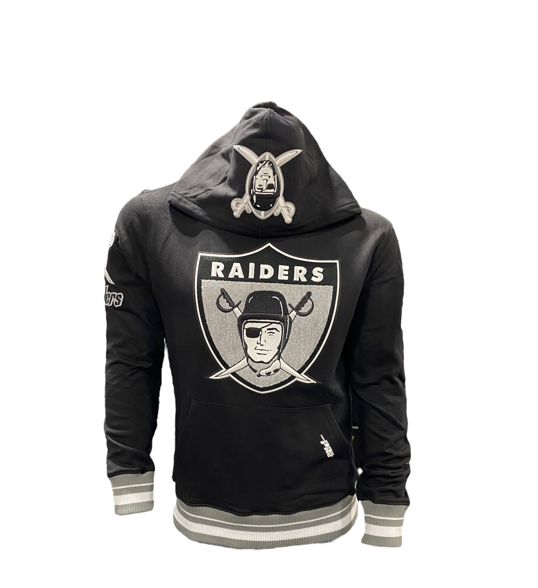 Men's Las Vegas Raiders NFL x Staple Gray Split Logo Pullover Hoodie