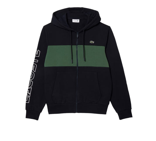 LACOSTE COLORBLOCK ZIP-UP HOODIE