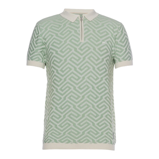 A.TIZIANO JACQUARD KNIT POLO