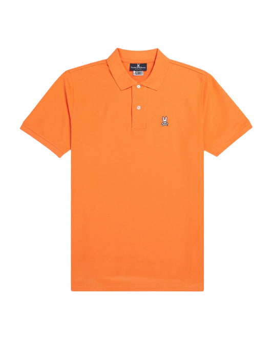 MENS CORBY TWILL LOGO POLO (ORANGE)