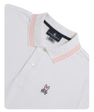 MENS ANTHONY NEON TIPPED POLO (WHITE)